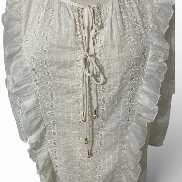 Jade by Johnny Was, Elegant White Lace Women's Top - Picture 3 of 8